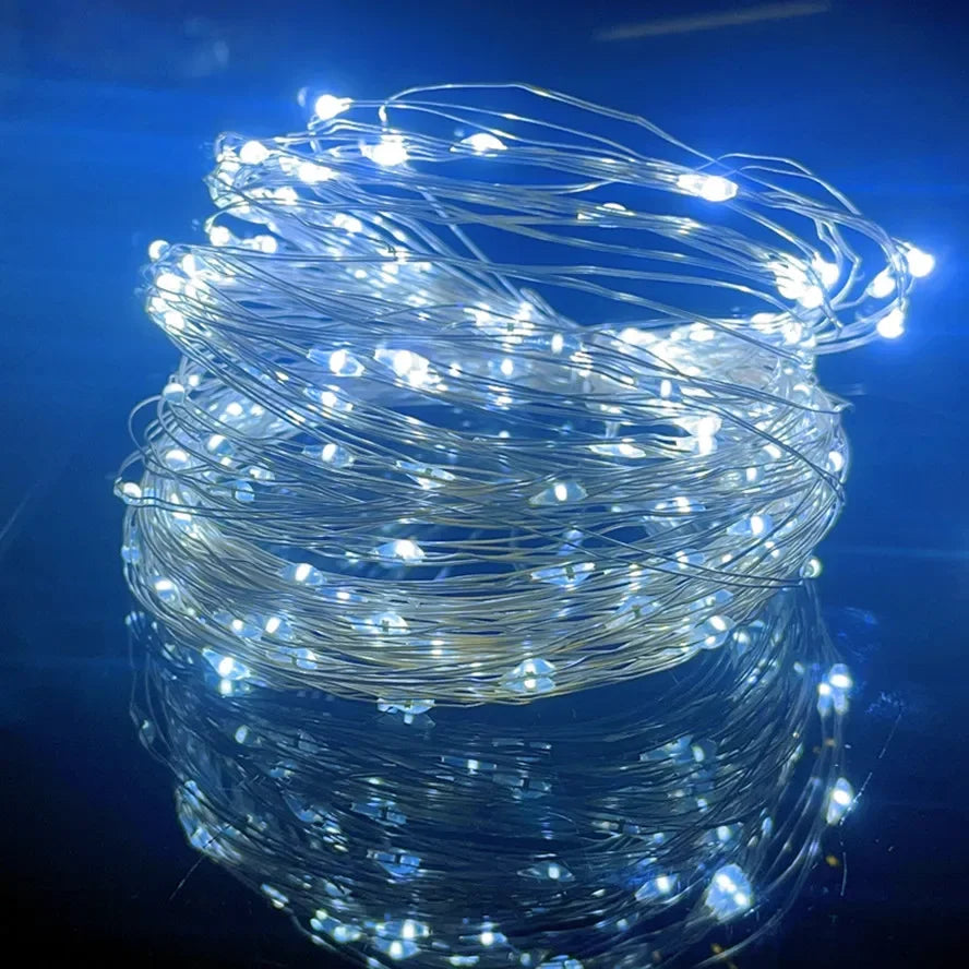 Waterproof USB LED Copper Wire Fairy Lights String - 10M & 20M Options for Christmas, Weddings, Parties, and Holiday Decor