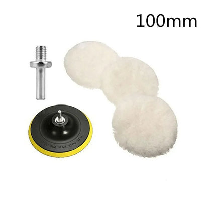 Universal 3/4-Inch Car Polish Pad for M10/M14 Soft Wool Machine Waxers - Car Body Polishing Discs and Cleaning Accessories