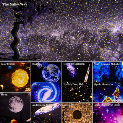 Galaxy Projector Night Light - Rotating Planetarium Lamp for Room Decor and Holiday Gifting