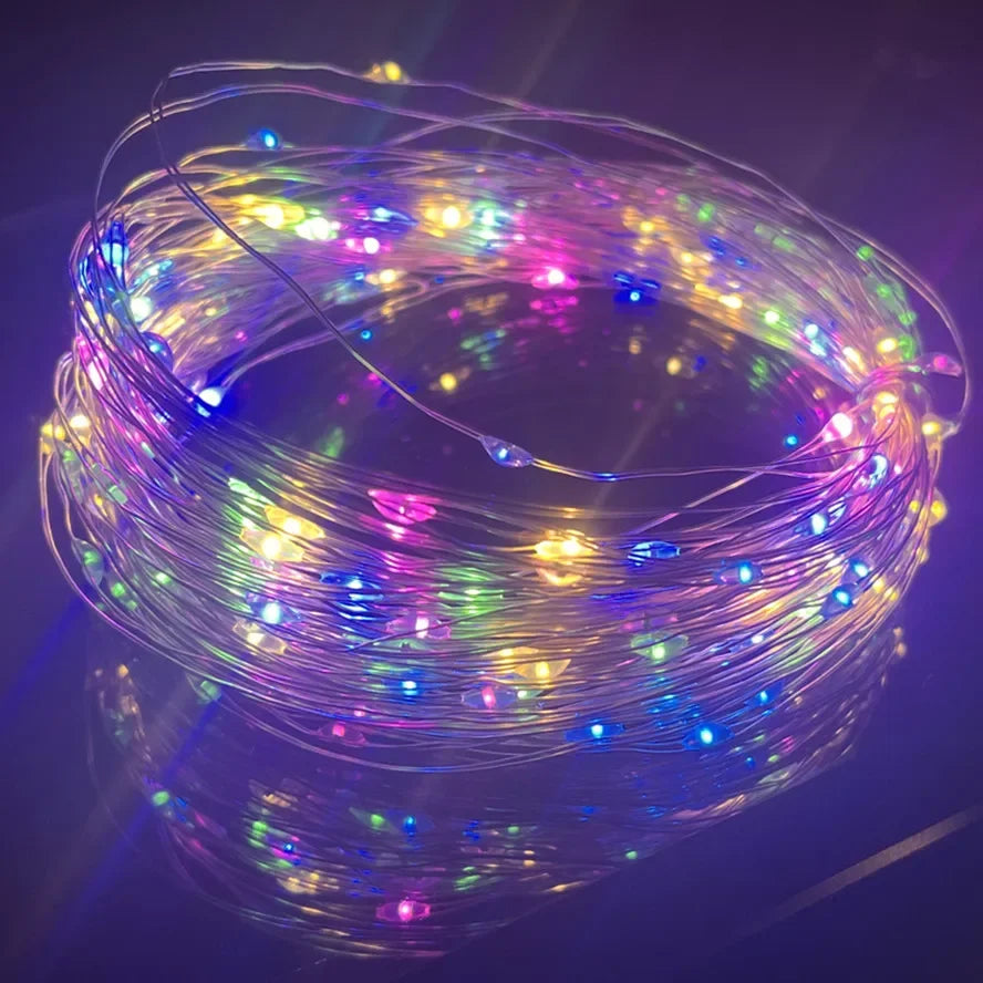Waterproof USB LED Copper Wire Fairy Lights String - 10M & 20M Options for Christmas, Weddings, Parties, and Holiday Decor