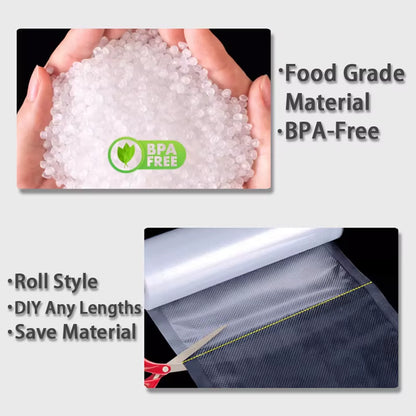 Professional Vacuum Sealer Storage Bags for Meat, Fruits, and Vegetables - Sous Vide Cooking Bags (Sizes: 12/15/20/25/28 cm, 500 cm/Roll)