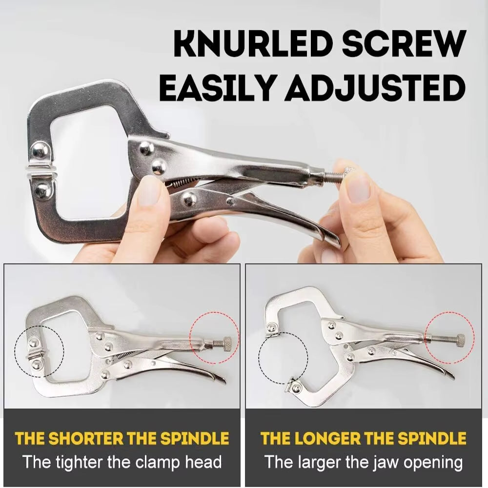 7-Inch Multifunctional Locking Pliers - Durable Carbon Steel Tool for Electricians with Anti-Slip Grip