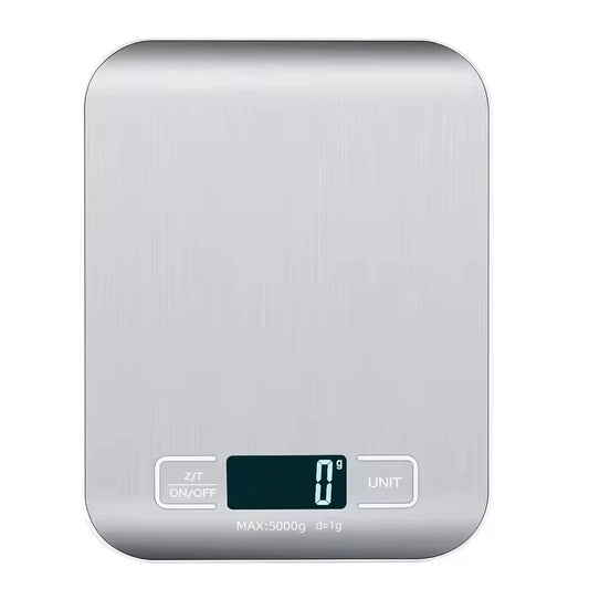 Digital Kitchen Scale 10/5Kg-1G LED Display Stainless Steel Panel Electronic Scales for Home Food Snacks Weighing Baking Tools
