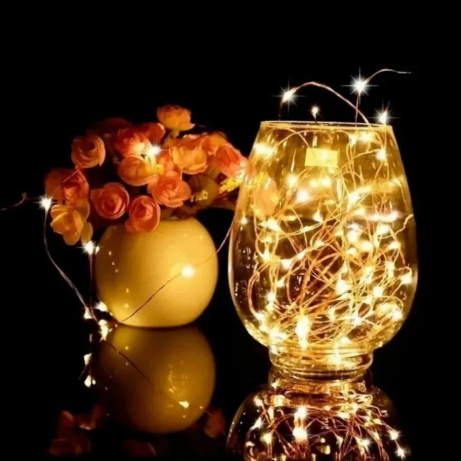 Waterproof USB LED Copper Wire Fairy Lights String - 10M & 20M Options for Christmas, Weddings, Parties, and Holiday Decor