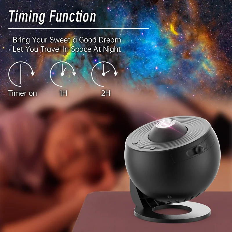 Galaxy Projector Night Light - Rotating Planetarium Lamp for Room Decor and Holiday Gifting