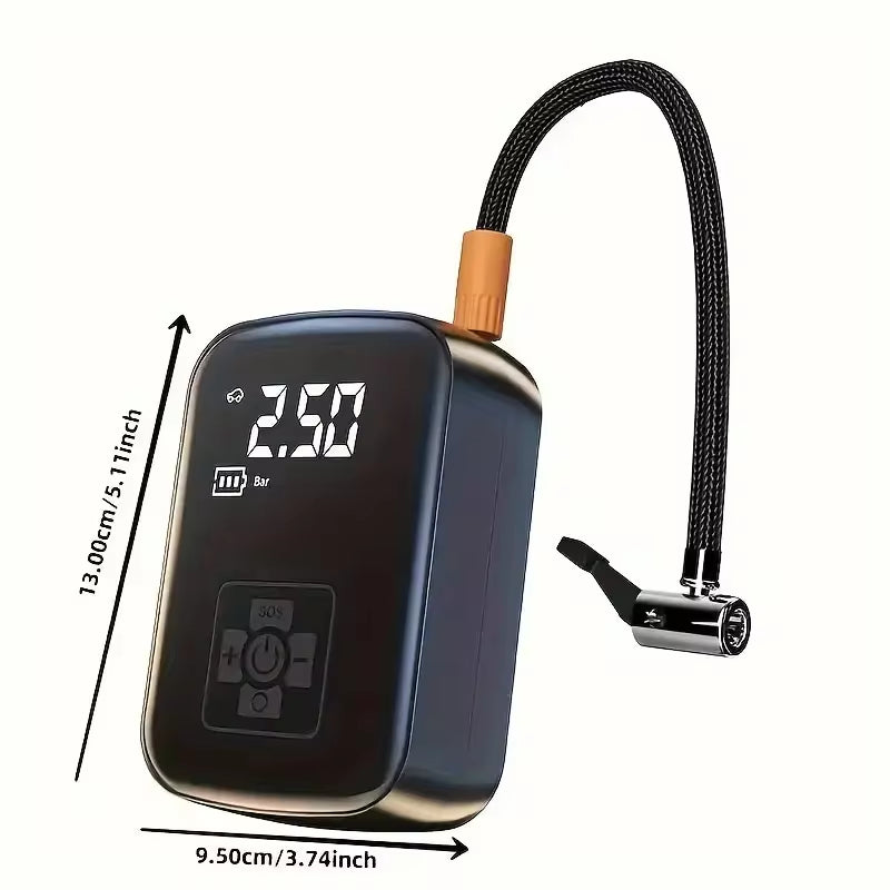 Wireless Car Air Compressor and Electric Tire Inflator for Motorcycles, Bicycles, Boats, and Inflatable Items