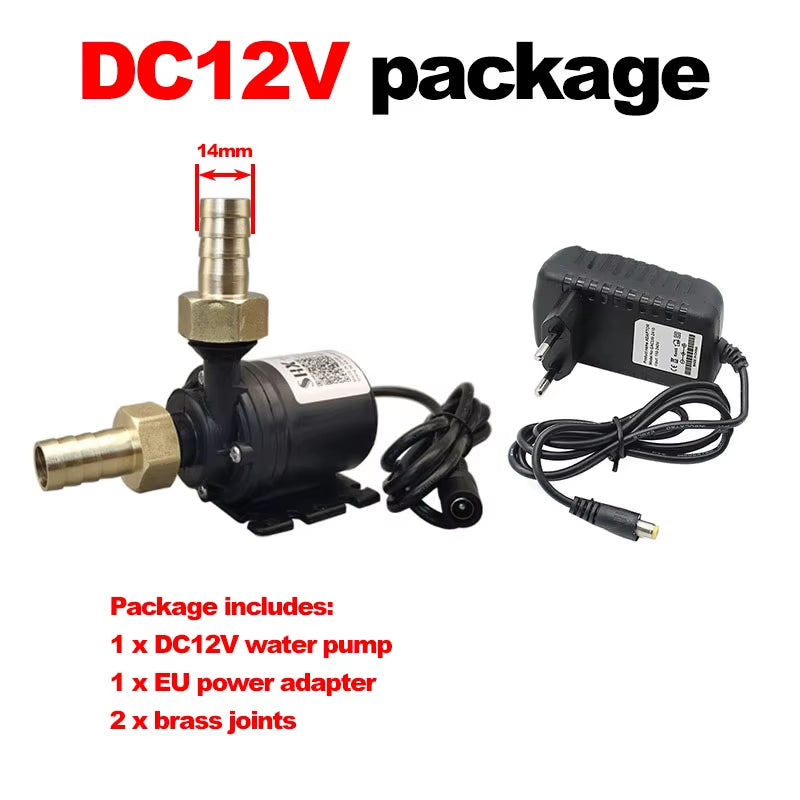 Mini DC12V/24V Brushless Submersible Water Pump for Aquariums, Ponds, and Fountains