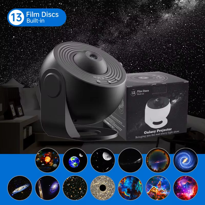 Galaxy Projector Night Light - Rotating Planetarium Lamp for Room Decor and Holiday Gifting