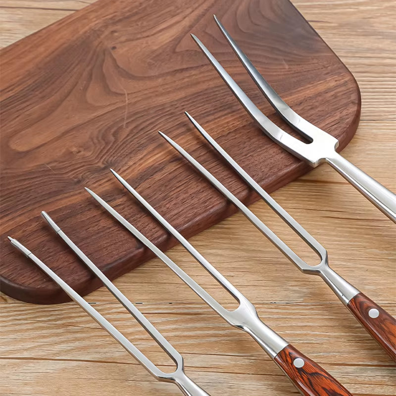 Barbecue Fork Beef Grill Tools BBQ Accessories Stainless Steel Portable Outdoor BBQ Camping Cooking Barbecue Grill