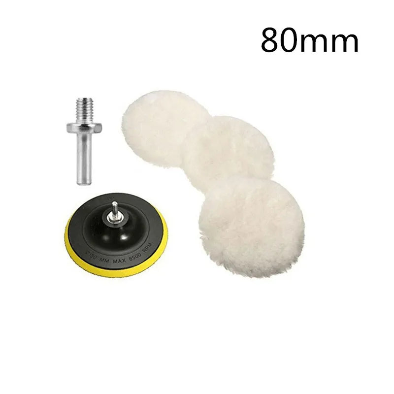 Universal 3/4-Inch Car Polish Pad for M10/M14 Soft Wool Machine Waxers - Car Body Polishing Discs and Cleaning Accessories