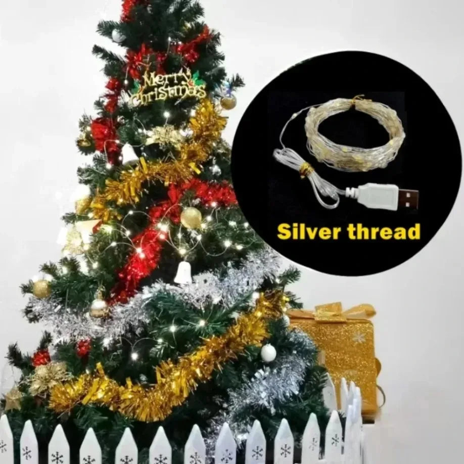 Waterproof USB LED Copper Wire Fairy Lights String - 10M & 20M Options for Christmas, Weddings, Parties, and Holiday Decor