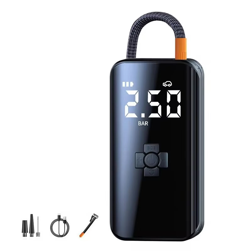Wireless Car Air Compressor and Electric Tire Inflator for Motorcycles, Bicycles, Boats, and Inflatable Items