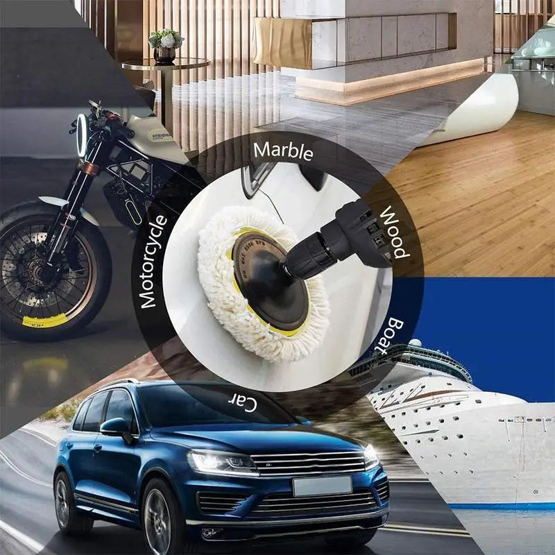 Universal 3/4-Inch Car Polish Pad for M10/M14 Soft Wool Machine Waxers - Car Body Polishing Discs and Cleaning Accessories