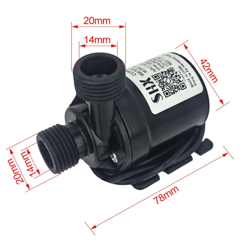 Mini DC12V/24V Brushless Submersible Water Pump for Aquariums, Ponds, and Fountains
