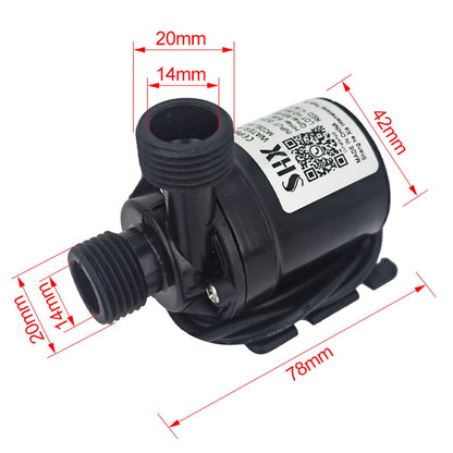 Mini DC12V/24V Brushless Submersible Water Pump for Aquariums, Ponds, and Fountains