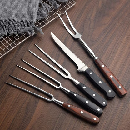 Barbecue Fork Beef Grill Tools BBQ Accessories Stainless Steel Portable Outdoor BBQ Camping Cooking Barbecue Grill