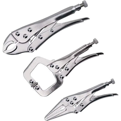 7-Inch Multifunctional Locking Pliers - Durable Carbon Steel Tool for Electricians with Anti-Slip Grip