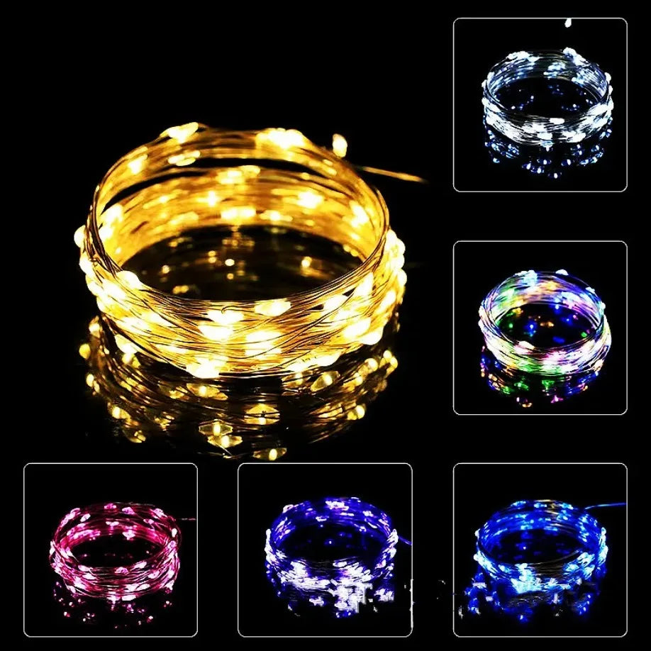Waterproof USB LED Copper Wire Fairy Lights String - 10M & 20M Options for Christmas, Weddings, Parties, and Holiday Decor